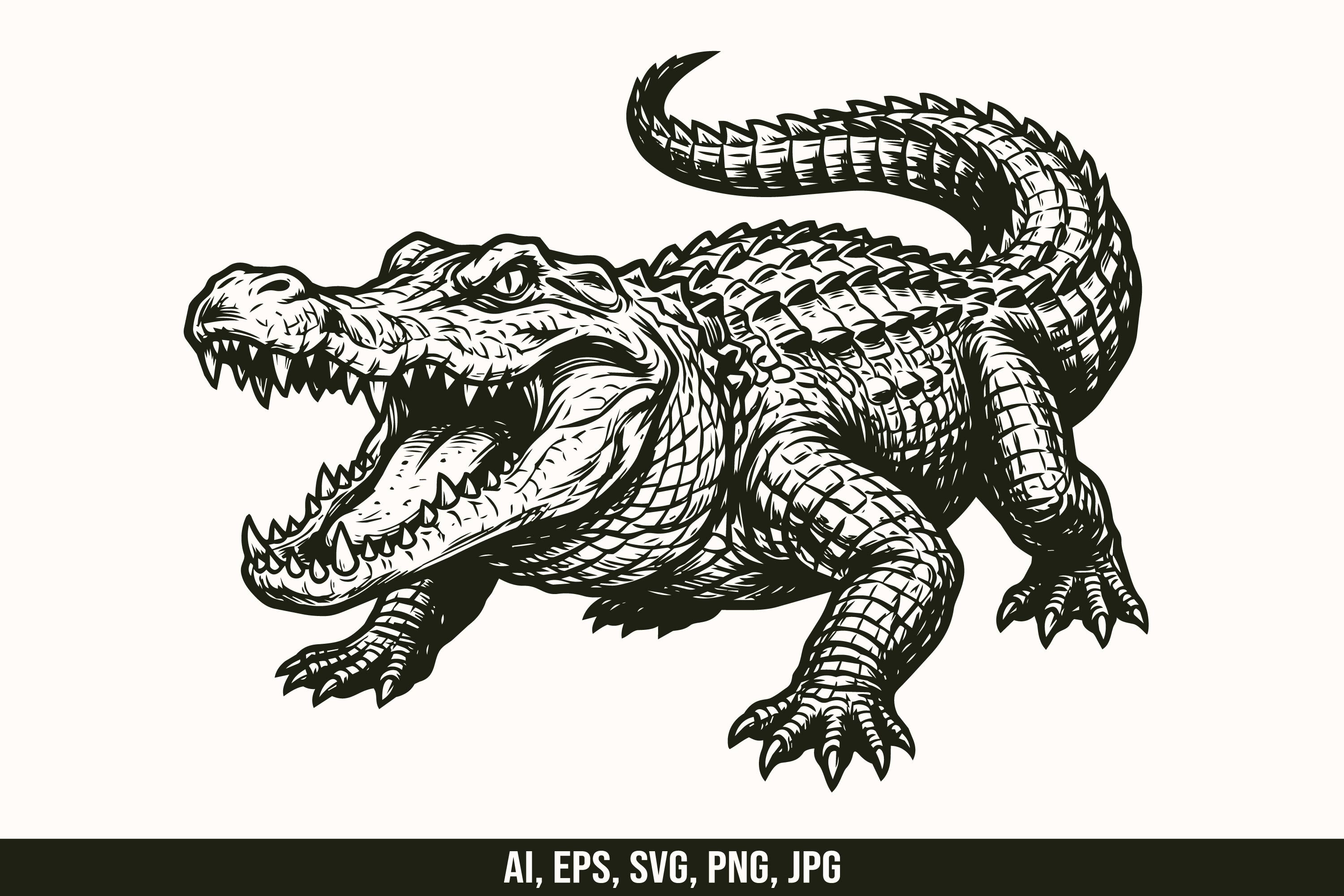 Angry Alligator Vector SVG Graphic by raulyufitraf · Creative Fabrica