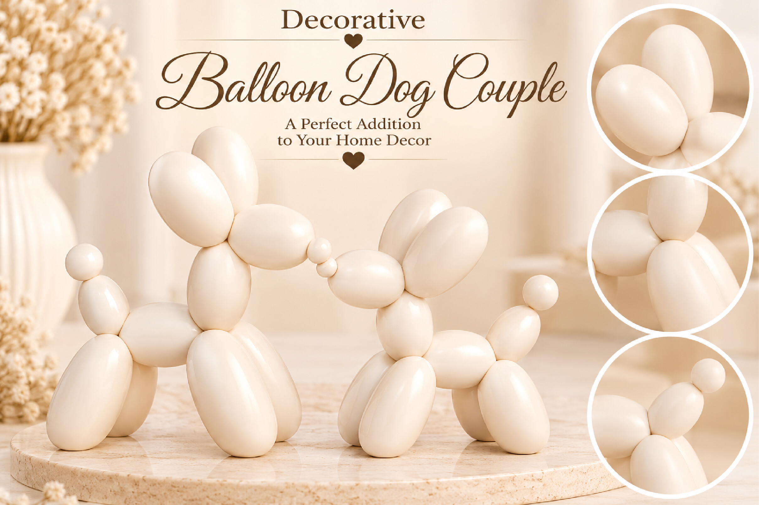 Balloon Dog Couple STL | Cute Decor · Creative Fabrica