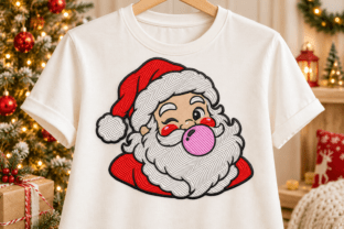 Bubblegum Santa Embroidery Design · Creative Fabrica