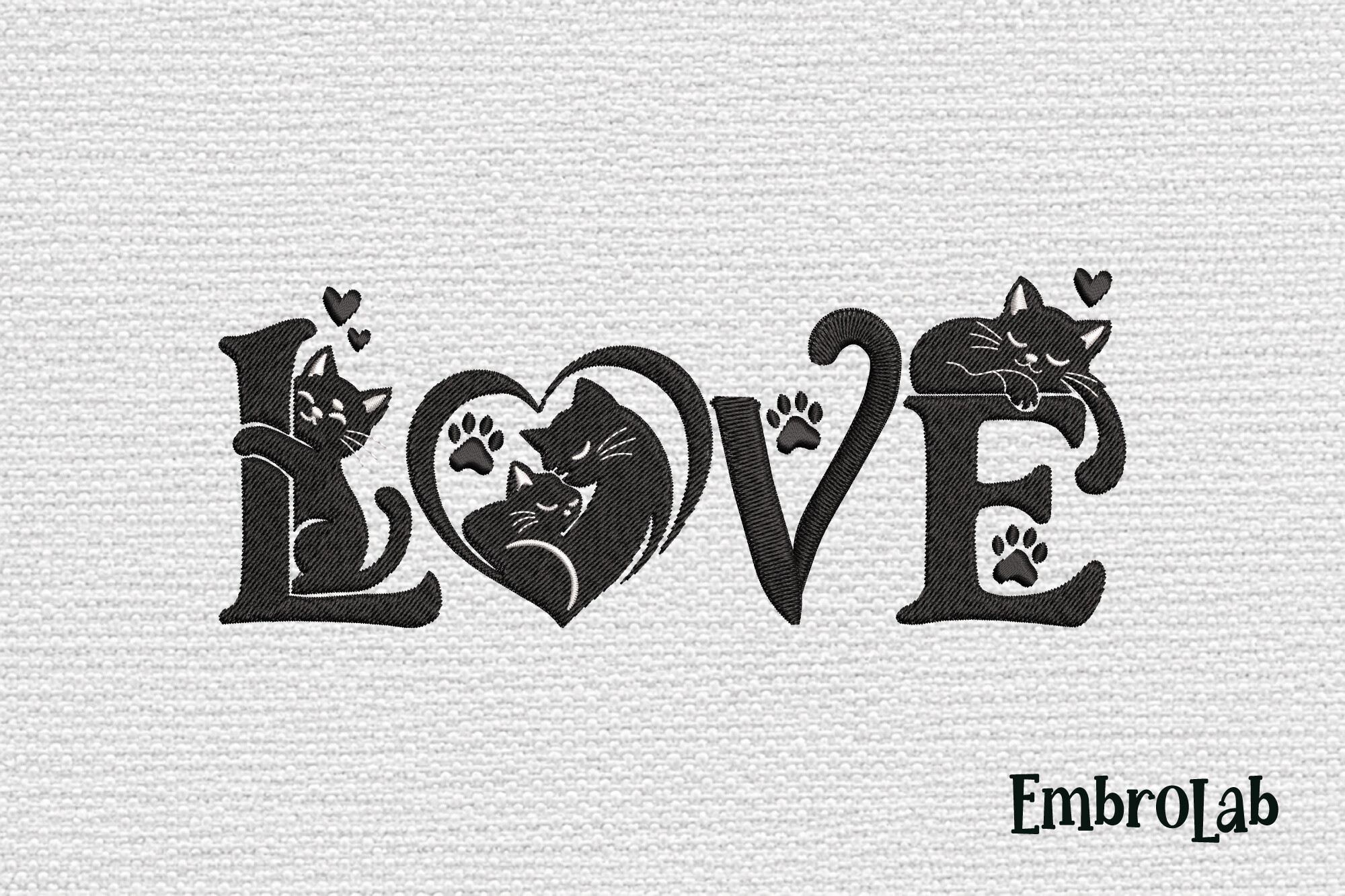 Enjoy Creative Cat Love Paw · Creative Fabrica