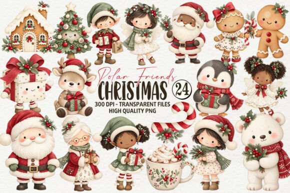 Christmas Polar Friends Clipart