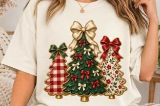 Christmas Trees Bows PNG Shirt