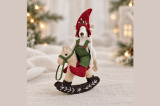 Small Rocking Horse Patterns Felt Christmas Rocking Horse Pattern Graphic by LittleLullabyShop ...