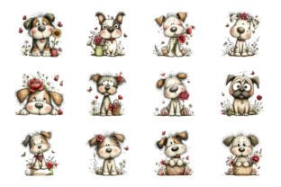 Floral Dogs Breed Whimsical PNG Bundle Graphic by KDP TEMPLATES ART ...