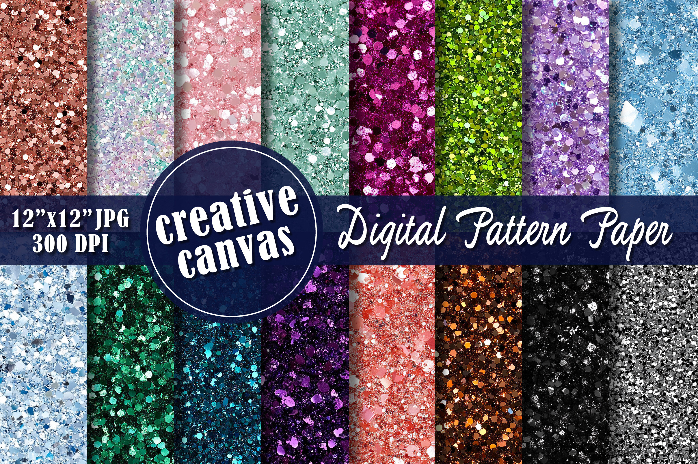 Glitter Texture Seamless Pattern Bundle Graphic by Creative Canvas ...