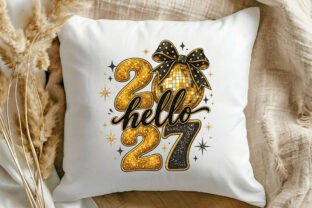 Hello 2027 Gold Disco Ball New Year PNG Graphic by SR Design · Creative ...
