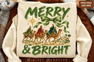 Merry & Bright Three Wise Men Design Graphic by ABC DESIGN STUDIO ...