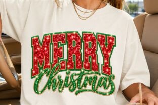 Merry Christmas Glitter PNG Shirt