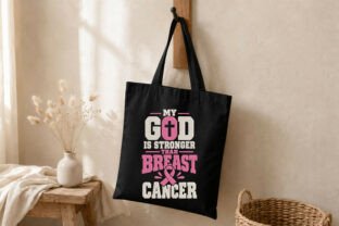 My God is Stronger Breast Cancer DST PES · Creative Fabrica