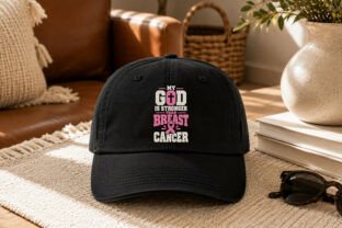 My God is Stronger Breast Cancer DST PES · Creative Fabrica