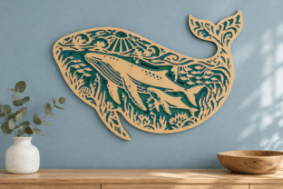 Ocean Whale Mandala Wall Art · Creative Fabrica