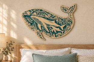 Ocean Whale Mandala Wall Art · Creative Fabrica