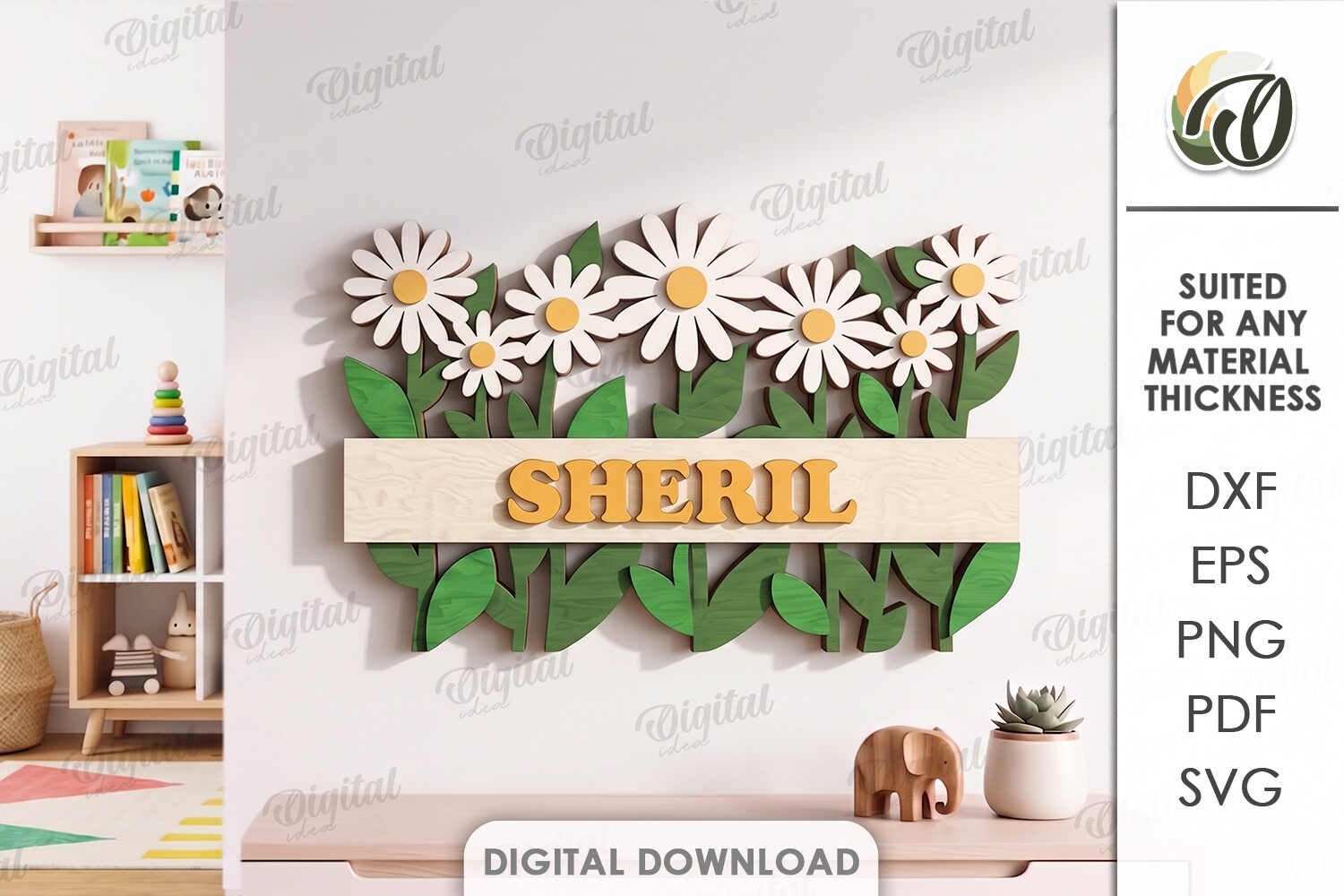 Personalized Name Sign Laser Cut · Creative Fabrica