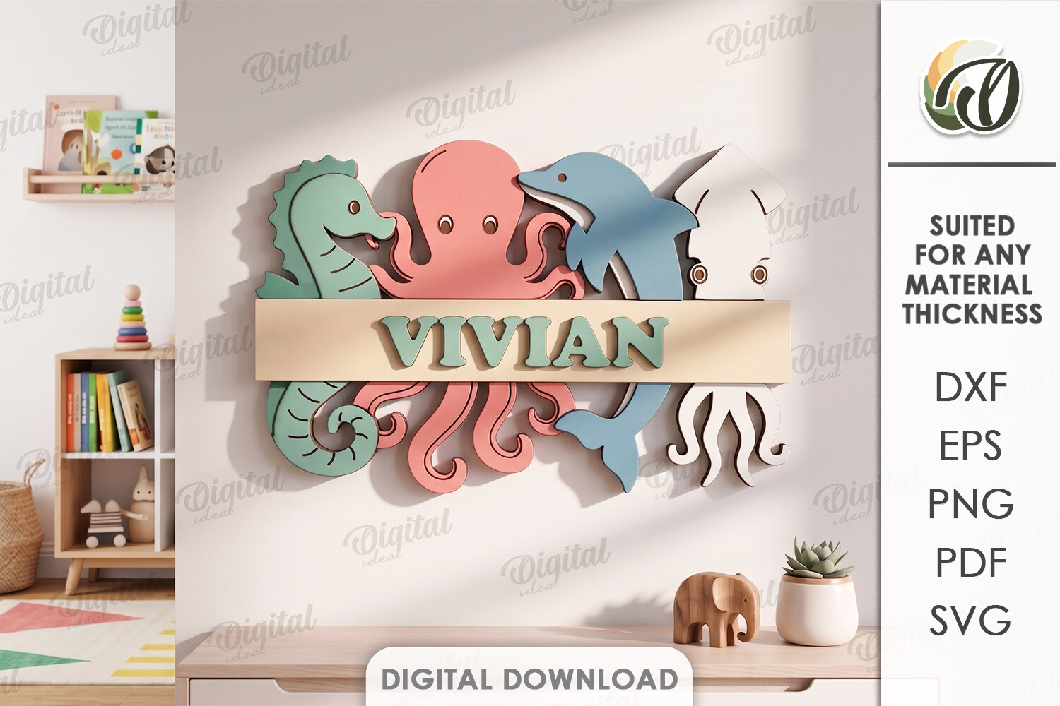 Personalized Name Sign Laser Cut · Creative Fabrica