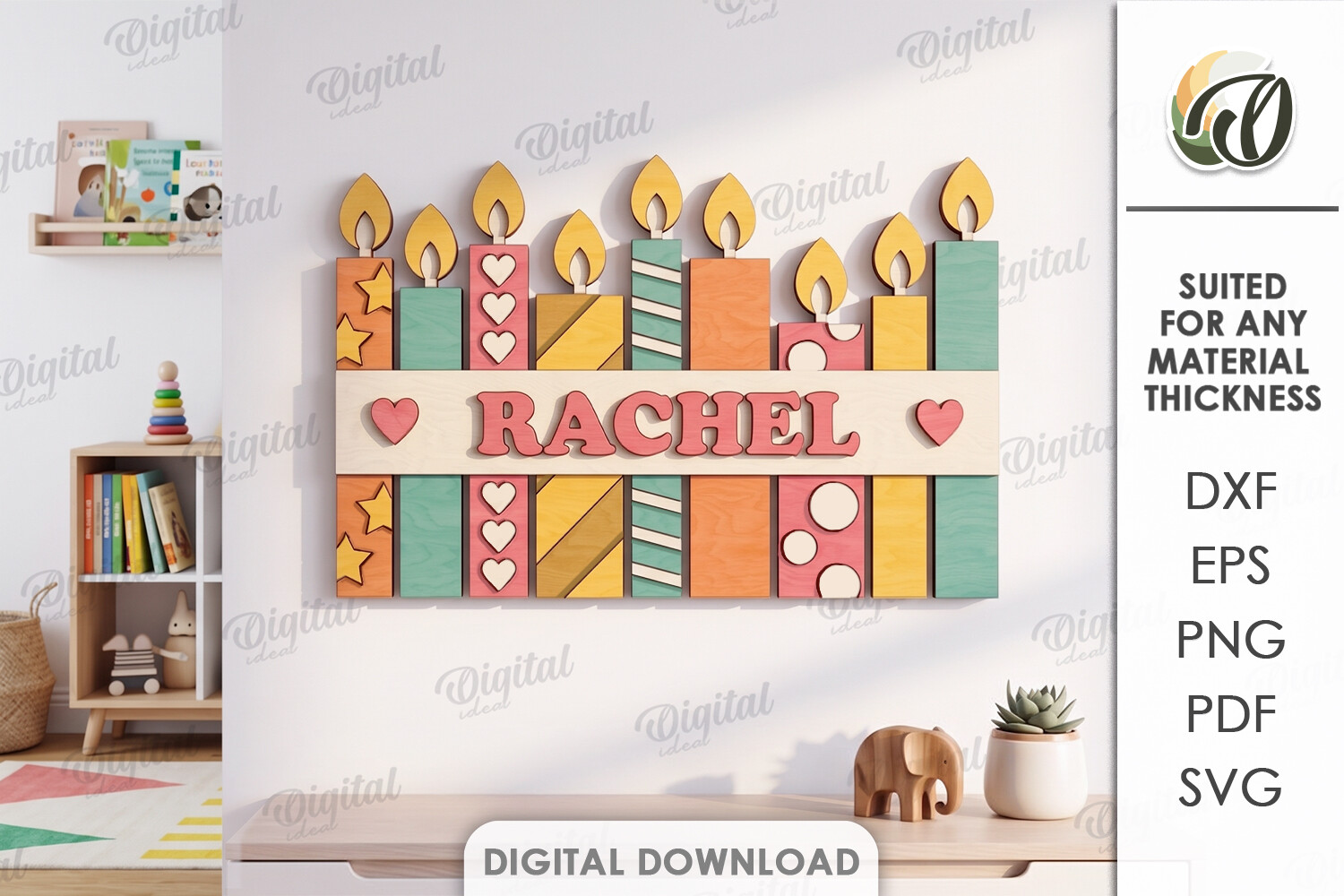 Personalized Name Sign Laser Cut · Creative Fabrica