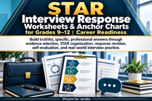 Transition Interview Questions STAR Interview Worksheets Grades 9-12 Graphic by vinceianj2024 ...