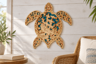 Sea Turtle Shipwreck Mandala Wall Art · Creative Fabrica