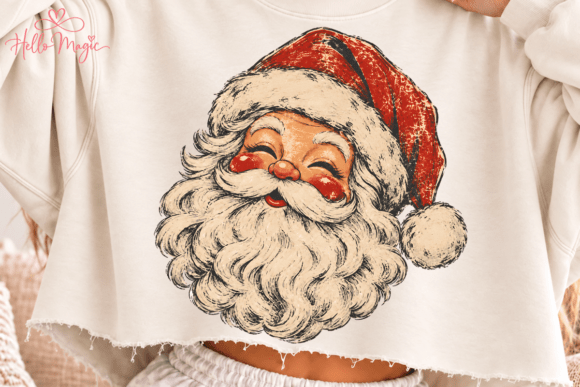 Vintage Santa Face Christmas Shirt