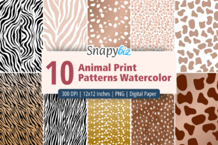 Watercolor Animal Print Wrapping Paper Graphic by SnapyBiz · Creative ...