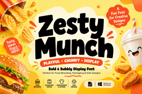 Zesty Munch Display Font By Bundle