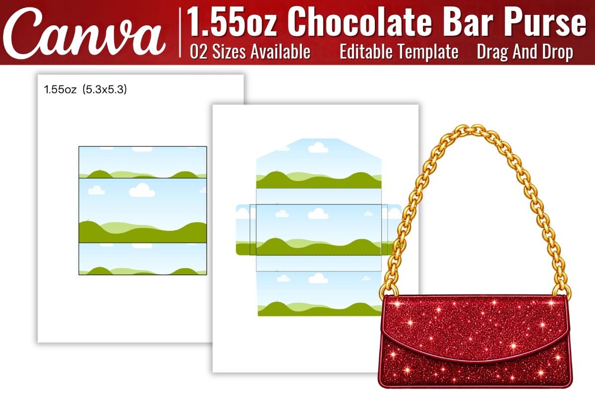 Chocolate Bar Purse Canva Template Graphic by Artist05 · Creative Fabrica
