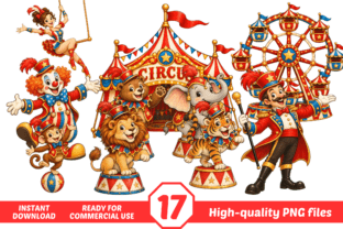 Circus PNG Bundle, Sublimation