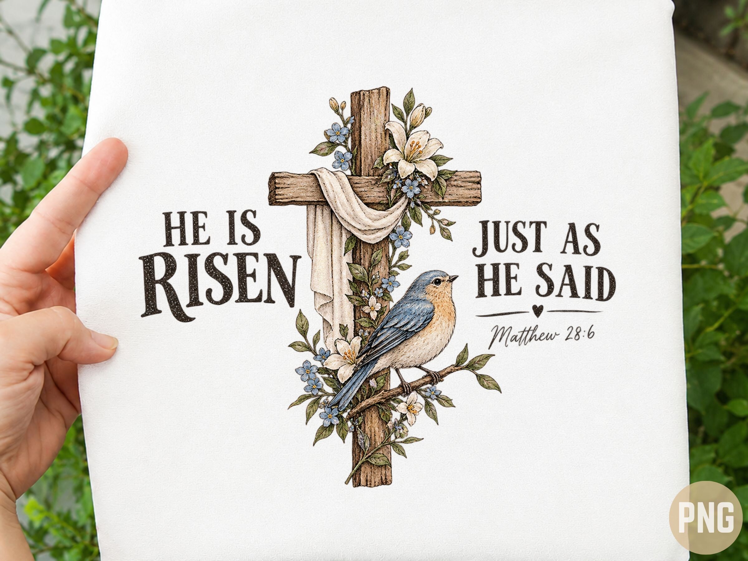 He is Risen Just As He Said PNG, Easter Graphic by Camel Muse ...