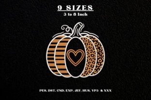Leopard Print Pumpkin Embroidery Design · Creative Fabrica