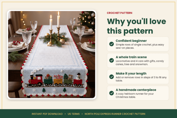 North Pole Christmas Table Crochet