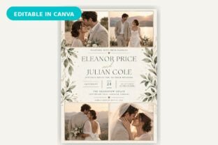 Photo Wedding Invitation Card Graphic by MS Roster · Creative Fabrica