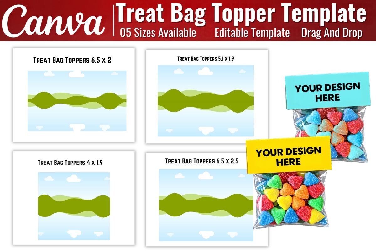 Treat Bag Topper Canva Template Graphic by Artist05 · Creative Fabrica