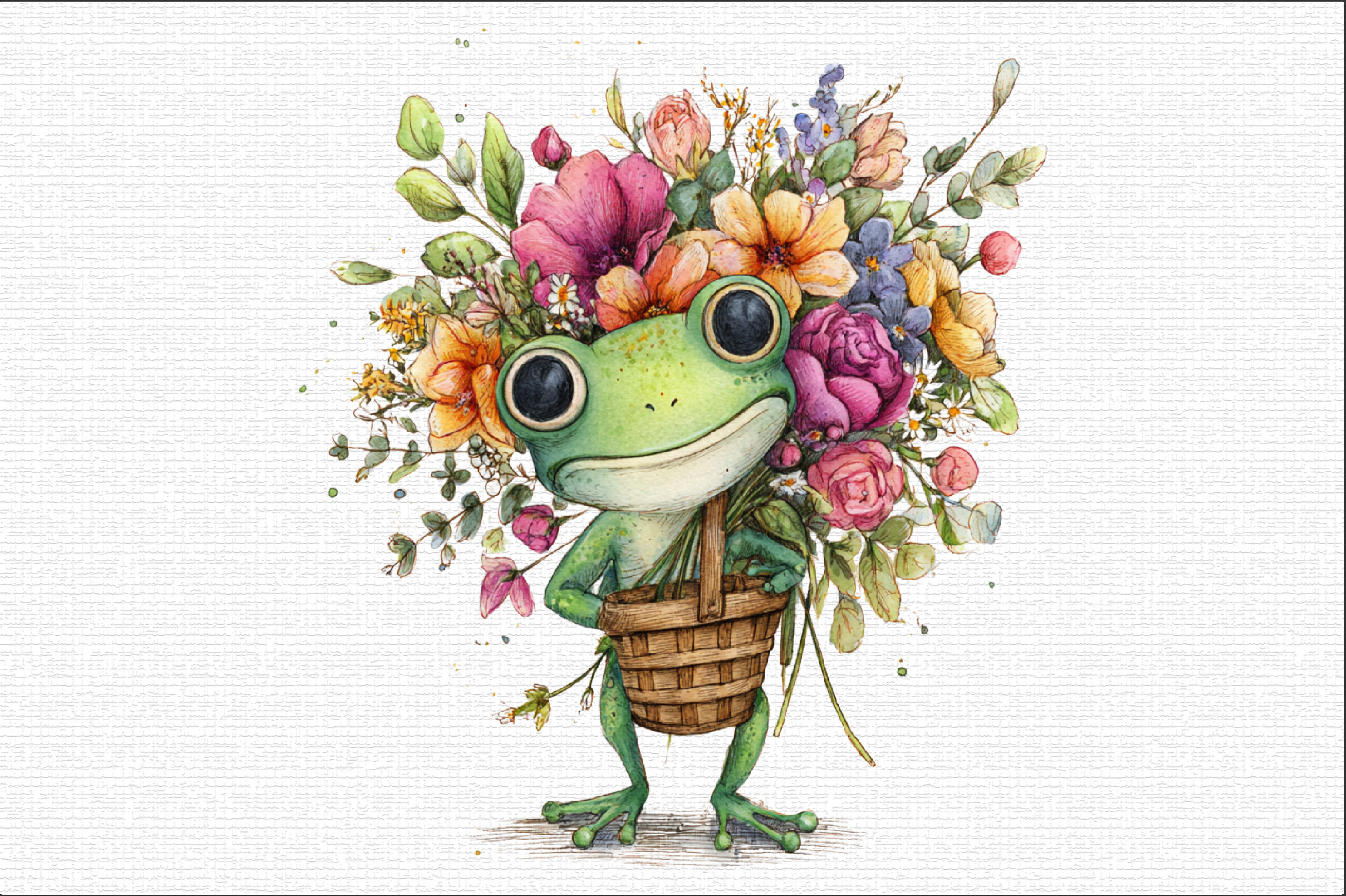 Whimsical Watercolor Frog Clipart Graphic by Sublimation Design ...