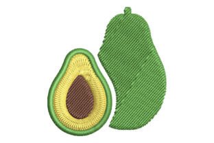 Sticker Avocado Design Avocado Pairs Embroidery · Creative Fabrica