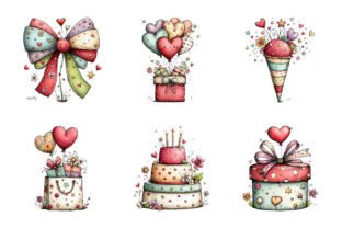Birthday Elements Watercolor Clipart Set Graphic by PRO DESIGN ...