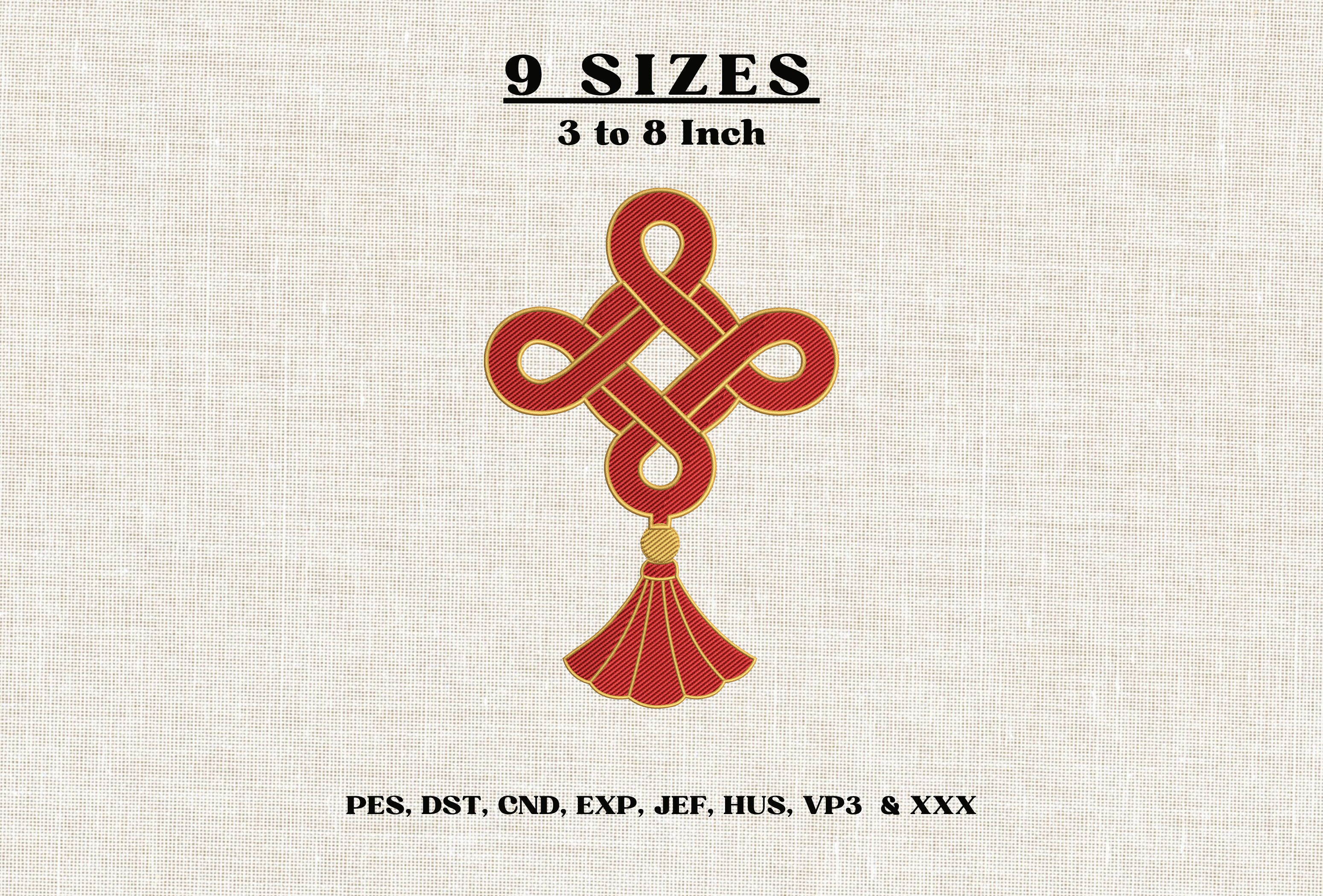 Chinese Endless Knot Embroidery Design · Creative Fabrica