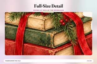 Christmas Books and Candle Clipart PNG Graphic by Print Magic StudioX ...
