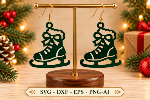Leaf Design Dxf File Boho Leaf Earrings SVG · Creative Fabrica