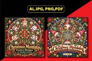 Christmas Mandala Coloring Book Graphic by Designer Home · Creative Fabrica