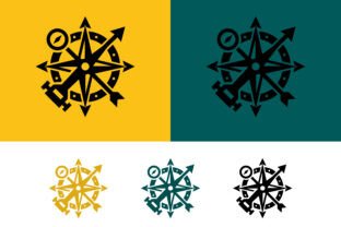 Compass Logo Design Nautical Navigation. Graphic by Platinum Monograms ...