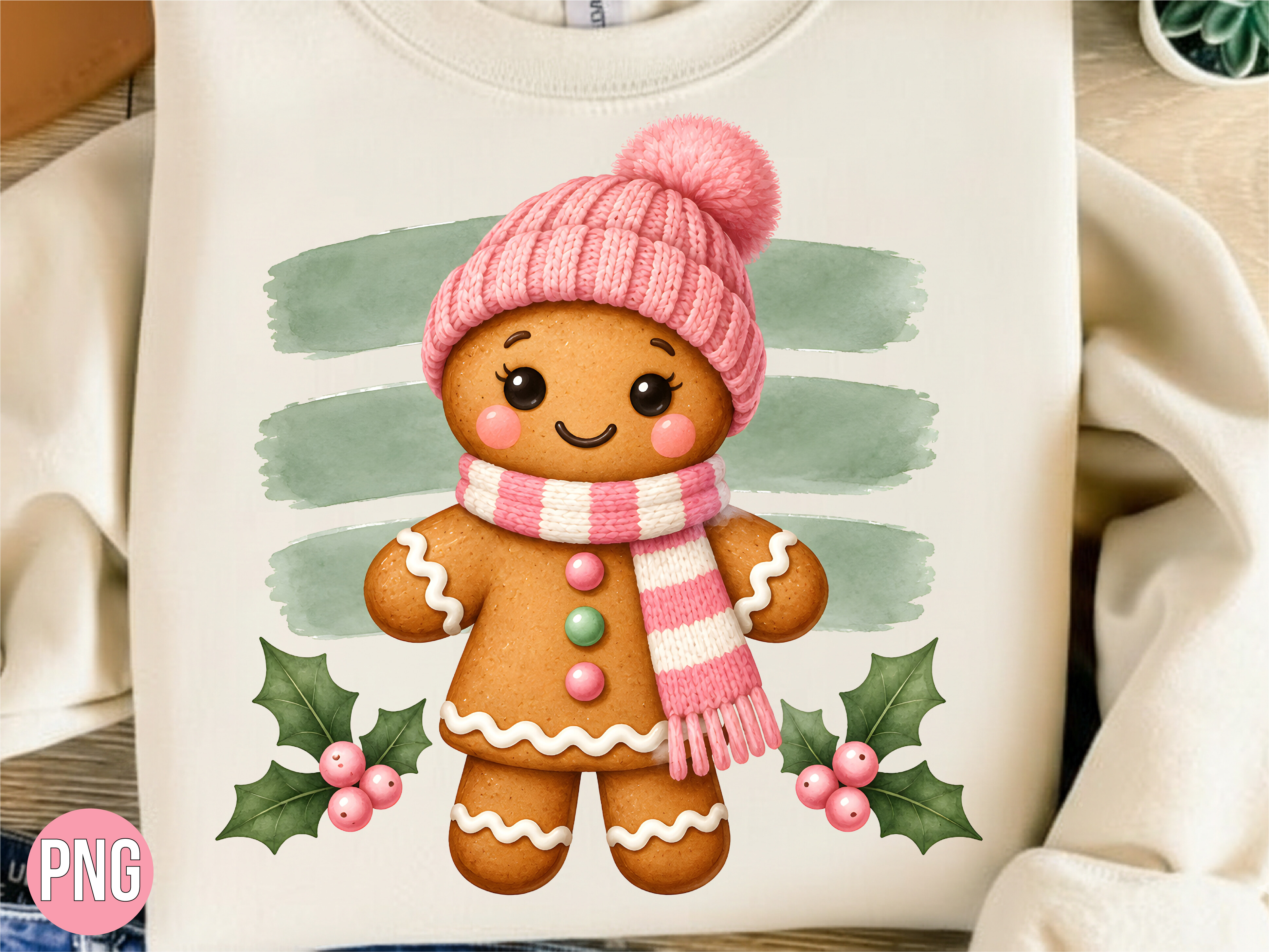 Cute Gingerbread Winter PNG T-Shirt Graphic by BEE CREATION · Creative ...