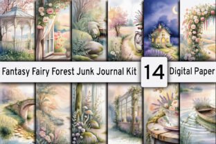 Fantasy Invite Design Fantasy Fairy Forest Junk Journal Kit Graphic by design studio3 ...