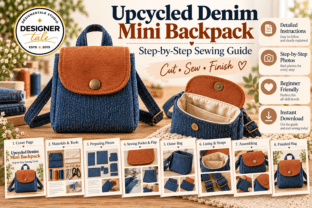 Mini Backpack Sewing Pattern Graphic by designertale · Creative Fabrica