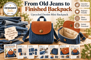 Mini Backpack Sewing Pattern Graphic by designertale · Creative Fabrica