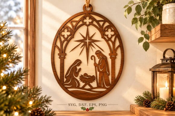 Nativity Scene Christmas Laser Cut laser cut file