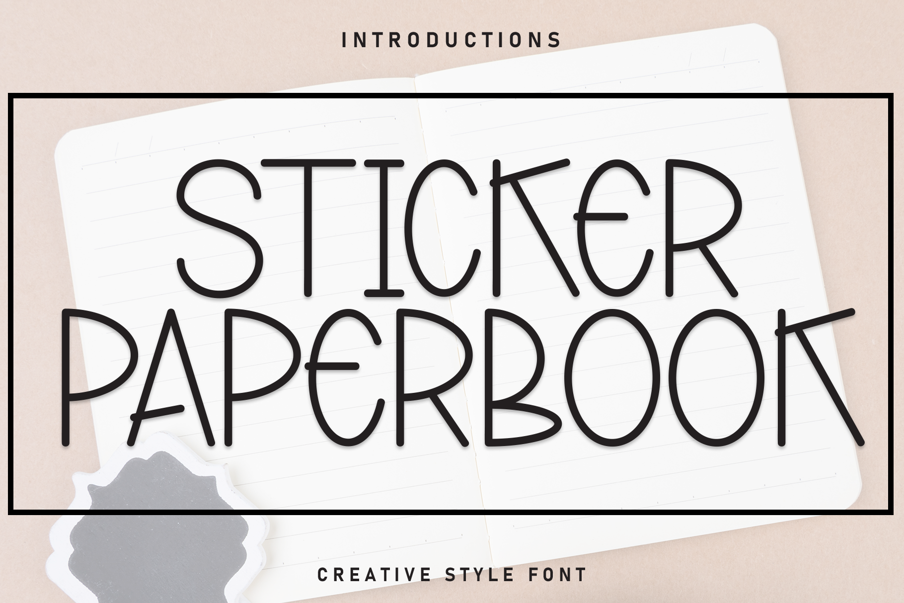 Pixelated Text Paper Sticker Paperbook Font by Misterletter.co · Creative Fabrica