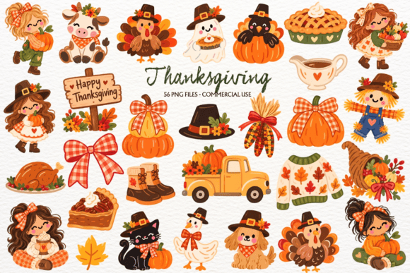 Thanksgiving Clipart Autumn Turkey PNG
