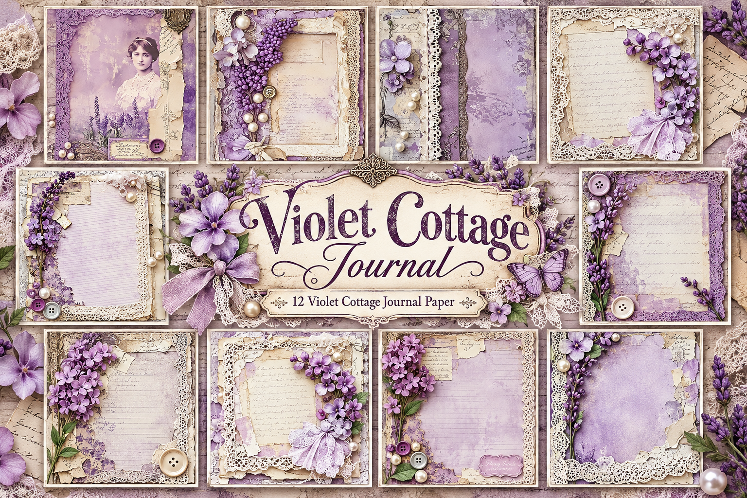 Violet Cottage Journal Graphic by DigiArt · Creative Fabrica