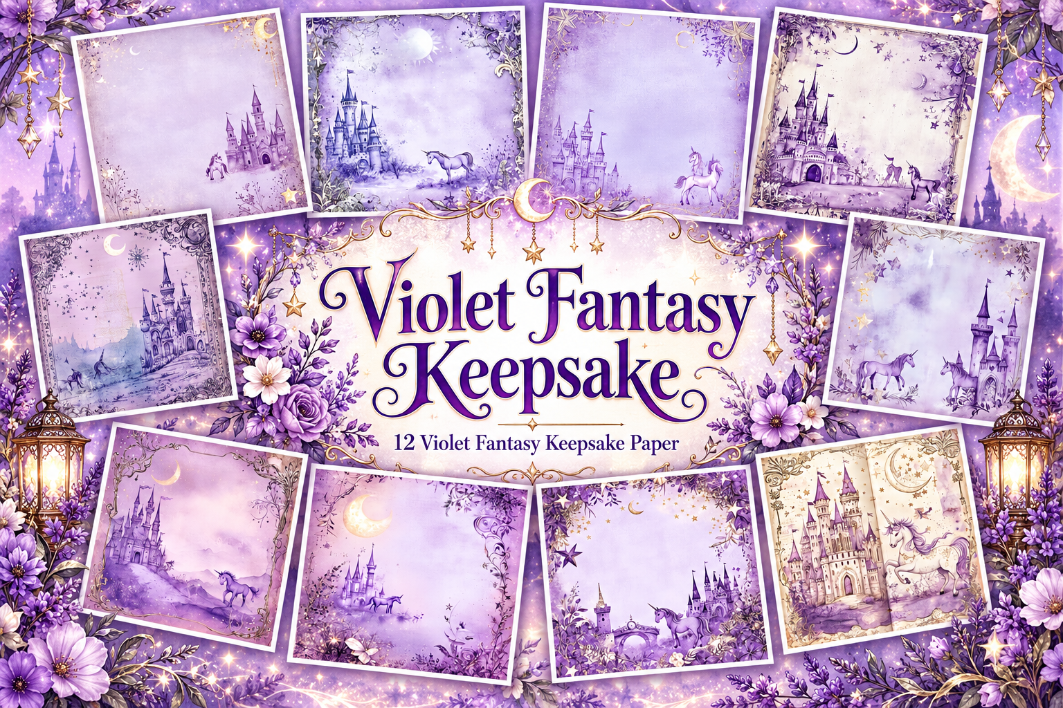 Violet Fantasy Keepsake Graphic by DigiArt · Creative Fabrica