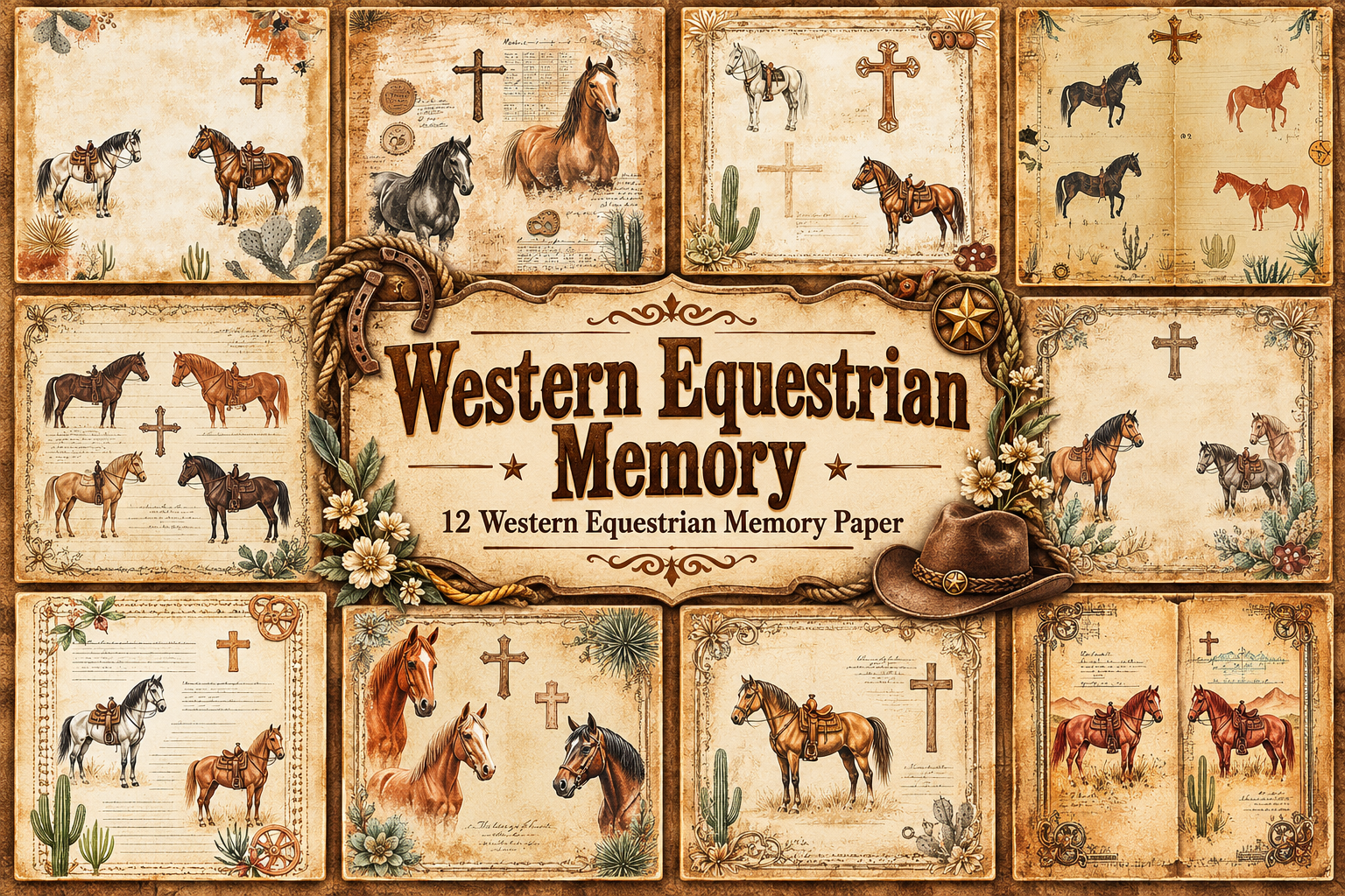 Fancy Memory Font Western Equestrian Memory Graphic by DigiArt · Creative Fabrica