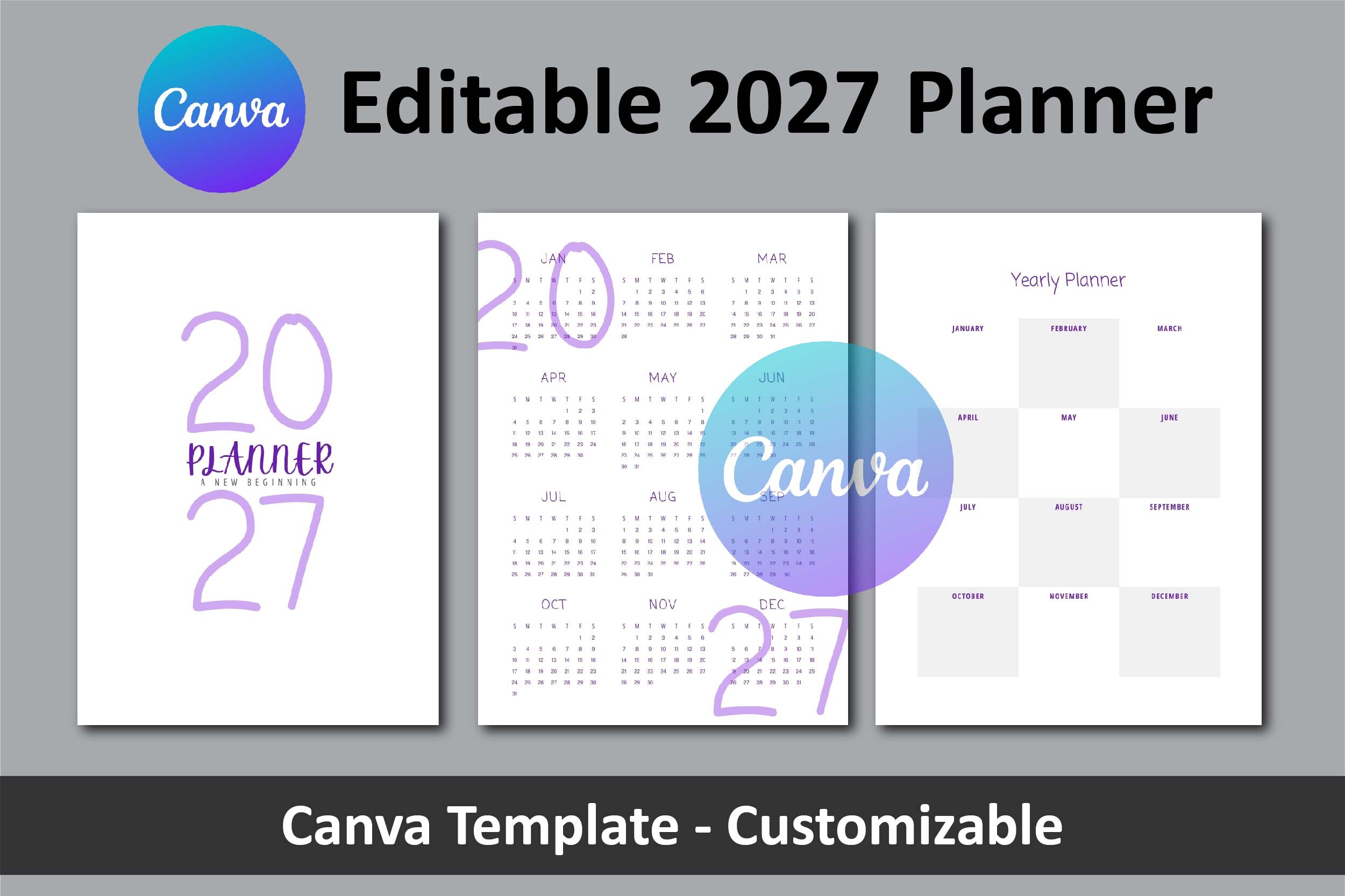 2027 Planner - Canva Template Graphic by TazDigiStore · Creative Fabrica